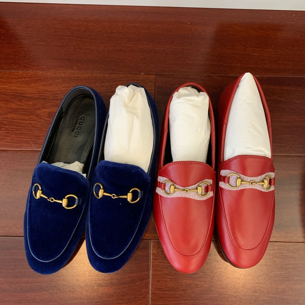 Gucci horsebit women’s loafers blue velvet BNIB